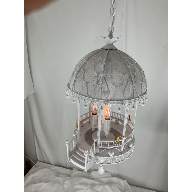 Metal Metal Monkey Gazebo Lantern For Sale - Image 7 of 9
