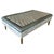 Metal Large Italian Tufted Ottoman in Grey Velvet and Brass, 1950s For Sale - Image 7 of 7
