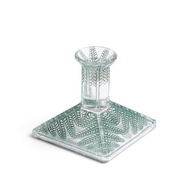 Glass René Lalique Fougeres Glass Candleholder - Pair For Sale - Image 7 of 8