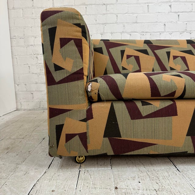 Edward Wormley for Dunbar Sofa Possibly a Jack Lenor Larsen Fabric For Sale - Image 9 of 11