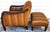 Brown Vintage MCM Club Lounge Armchair & Ottoman Art Deco a Pair For Sale - Image 8 of 14