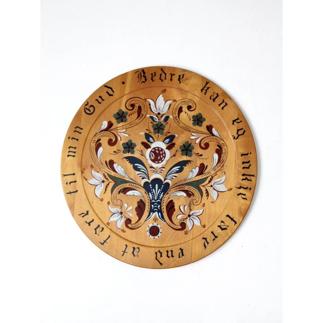 Mid Century Norwegian Wood Plate For Sale - Image 9 of 12
