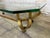 Hollywood Regency 1960s Hollywood Regency Gilt Metal and Glass Coffee Table For Sale - Image 3 of 10