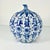 1980s Vintage Chinoiserie Boho Chic Hollywood Regency Blue & White Pumpkin, Halloween & Thanksgiving For Sale - Image 4 of 11