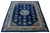 Textile Antique Chinese Wool Rug – Blue Field, Floral Medallion, Early 20th Century For Sale - Image 7 of 11