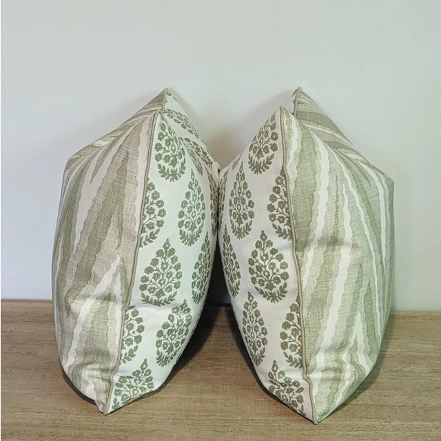 Traditional Thibaut Highland Peak Green 20" Pillows - Set of 2 For Sale - Image 3 of 7