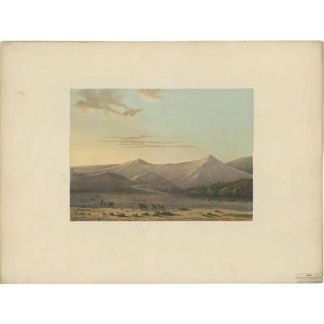 J.C. Greive Jr. after Abram Salm, Mount Bromo Volcano Erupting in 1856 East Java, 1872, Lithograph on Paper For Sale - Image 4 of 10