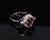 Late 20th Century 1.98ct Gia Thai Untreated - No Heat Ruby & 0.49ct Diamond Platinum Ring Size 7 For Sale - Image 4 of 18