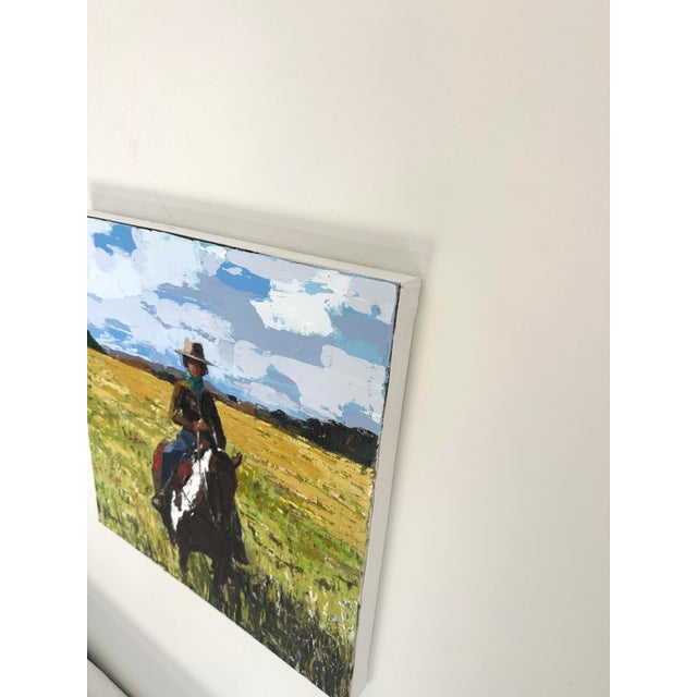 Abstract "Ochre Fields" Modern Oil Painting, by Jennifer Hohlfelder For Sale - Image 3 of 8