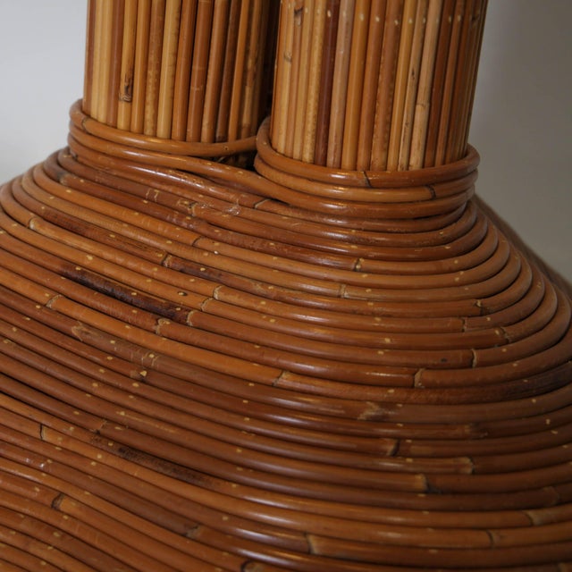 Palmtree Floor Lamp in Rattan For Sale - Image 3 of 18