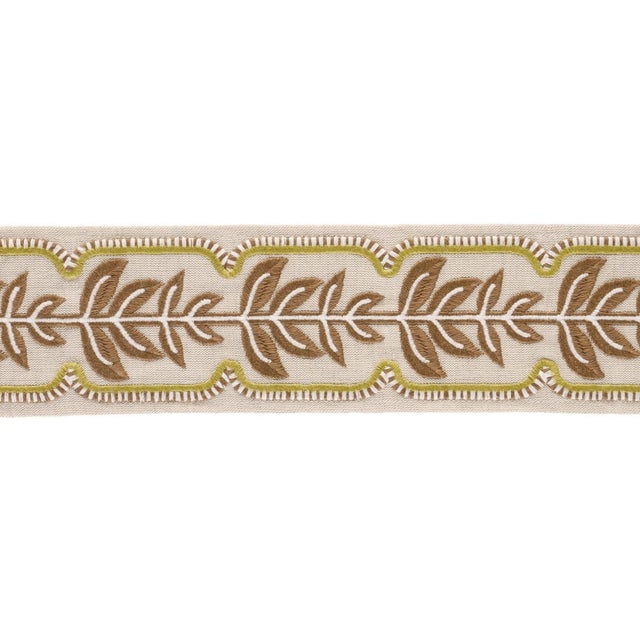 Sample - Schumacher High Line Tape Trim In Chartreuse For Sale