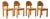 Rainer Daumiller Pine Dining Chairs, Set of 6, 1970s For Sale