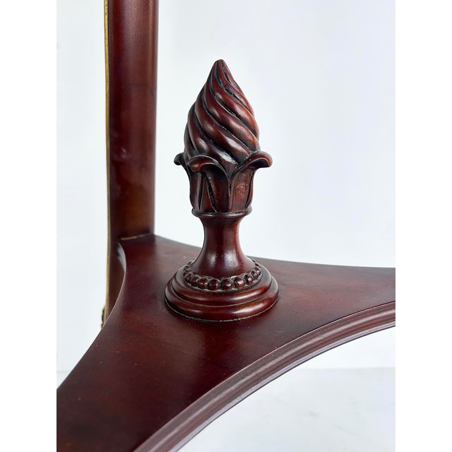Late 20th Century Mahogany Giltwood Pedestals With Carved Tassels & Tesselated Stone Tops, a Pair For Sale - Image 5 of 11