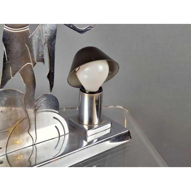 Art Deco Dancer Lamp from LW Paris, 1930s For Sale - Image 6 of 8