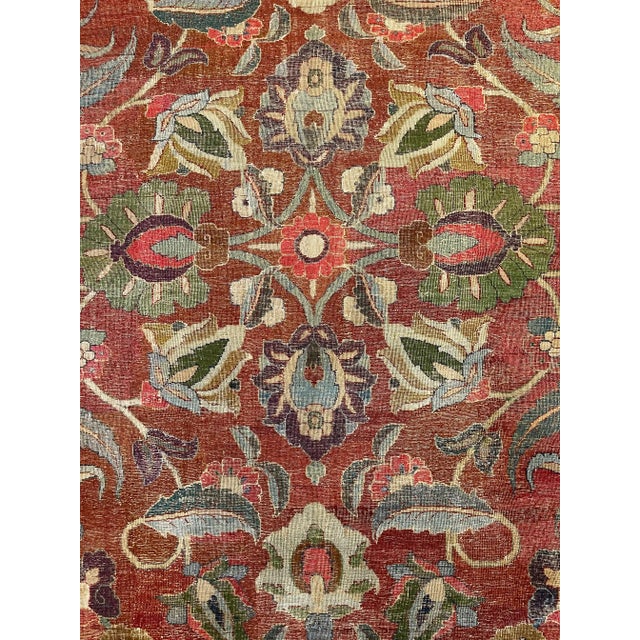 1900s Antique Persian Tabriz Rug with Floral Design For Sale In Los Angeles - Image 6 of 9