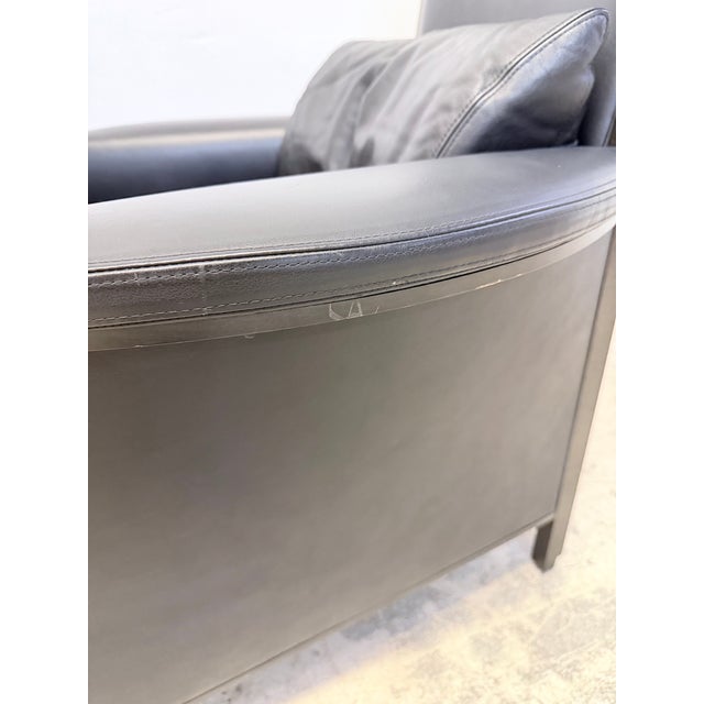 Umberto Asnago Black Leather Peggy Lounge Chairs for Georgetti, 1990s - A Pair For Sale - Image 9 of 18