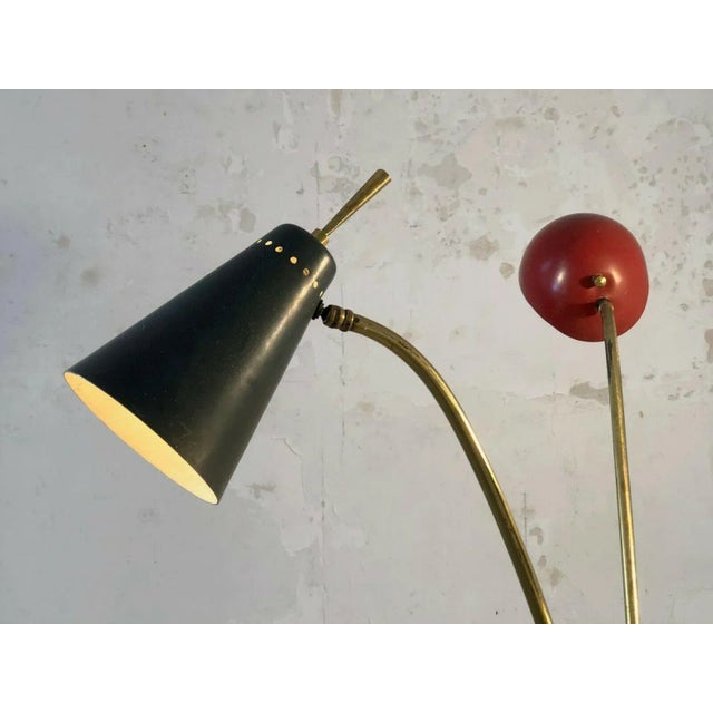 Tripod Metal Perforated Floor Lamp, France, 1950s For Sale - Image 10 of 13