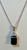 Silver 2 Carat Green Tourmaline & Diamond Pendant / Necklace 14 Karat White Gold, 16"l For Sale - Image 8 of 8