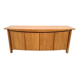 Curved Sideboard in Elm from Maison Regain, 1970 For Sale