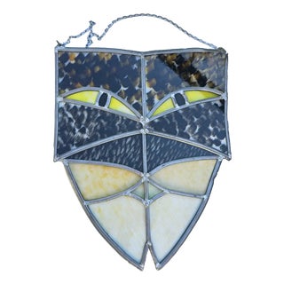 Stained Glass Owl Window, 1960s For Sale