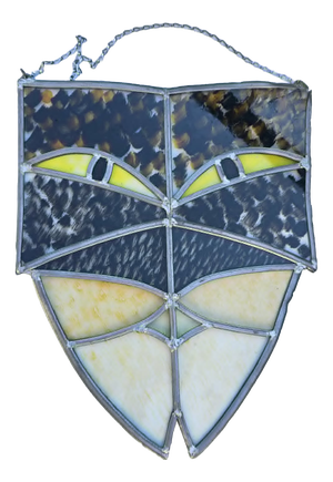 Stained Glass Owl Window, 1960s