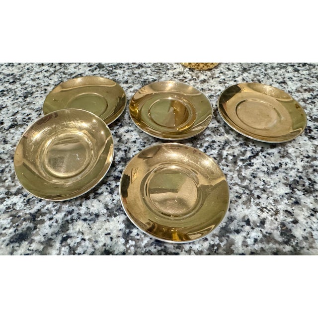 Vintage Gold-Gilded Porcelain Espresso Set - 11 pcs For Sale - Image 11 of 12
