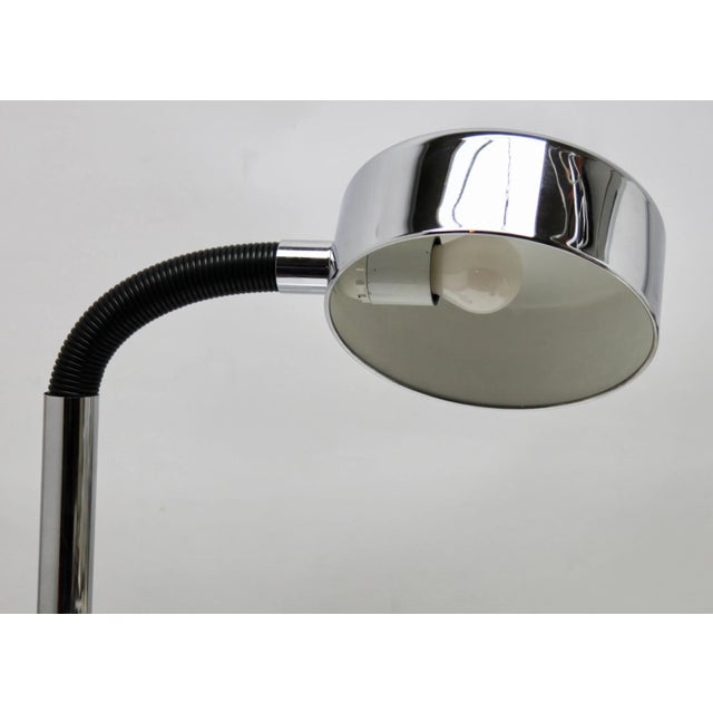 Large Black & Chrome Flex Desk Lamp from ADT Leuchten, Germany, 1960s For Sale - Image 4 of 11