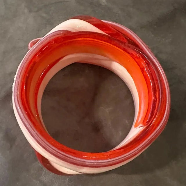 Red A Vintage 2016 Century Rubber Bangle Bracelet by Gaetano Pesce for Corsi Design For Sale - Image 8 of 11