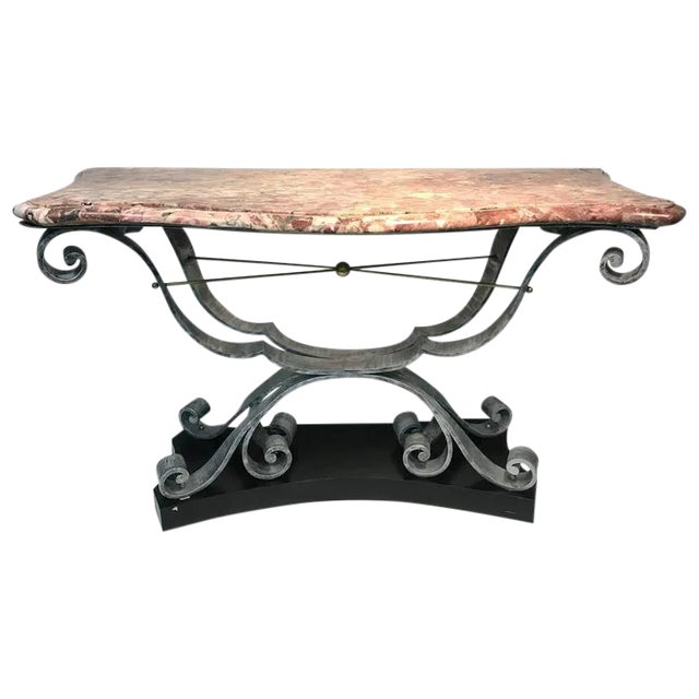 Art Deco Console Table in the Manner of Raymond Subes For Sale - Image 10 of 10