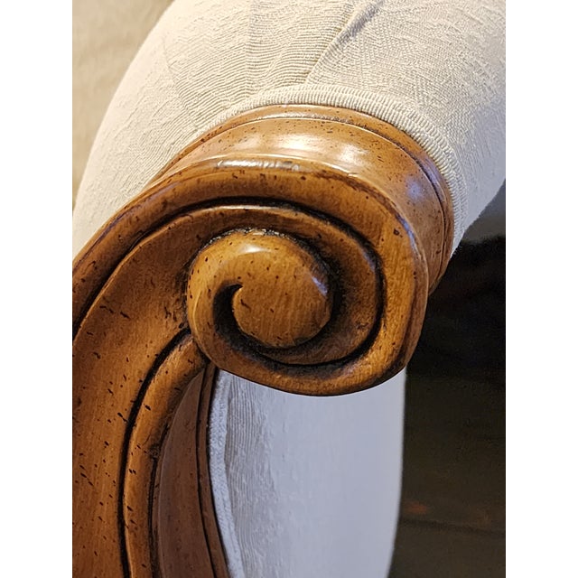 Early 21st Century Vintage Ethan Allen Damask Settee Sofa Chairish