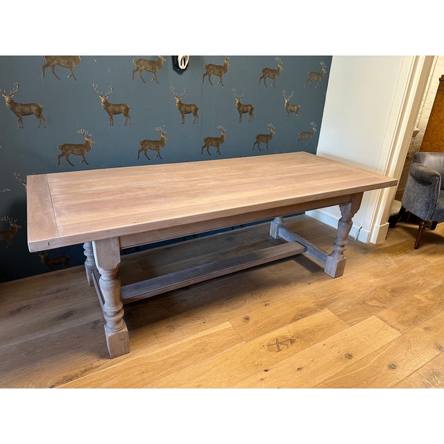 Vintage English Farmhouse Table, 1990s For Sale - Image 15 of 15
