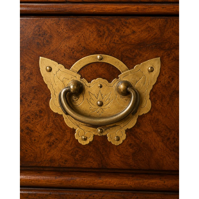 18th Century English Campaign Walnut Secretary Chest With Brass Bound Details For Sale - Image 6 of 6