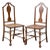 Pair of 19th Century Burl Walnut Hand Tied Cane Seat Chairs For Sale