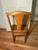 Brown Antique Tiger Oak Rocking Chair, Side Chair and Accent Table, Set of 3 For Sale - Image 8 of 12