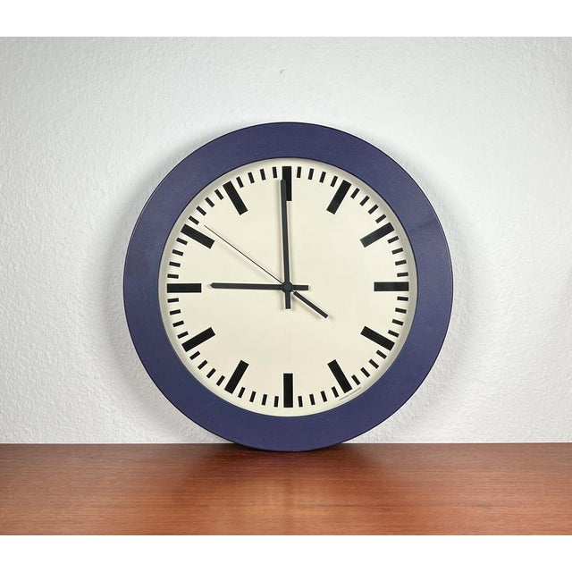 Vintage Italian Postmodern Wall Clock from Junghans, 1980s For Sale - Image 16 of 16