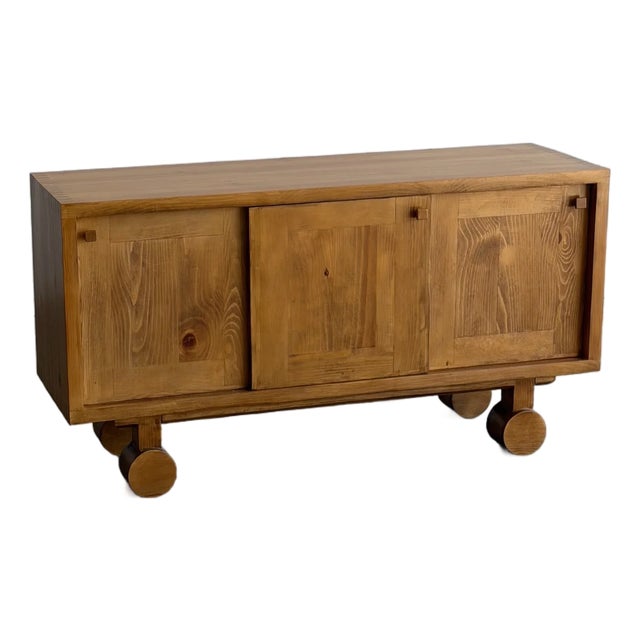 Trolley Credenza in Pine For Sale