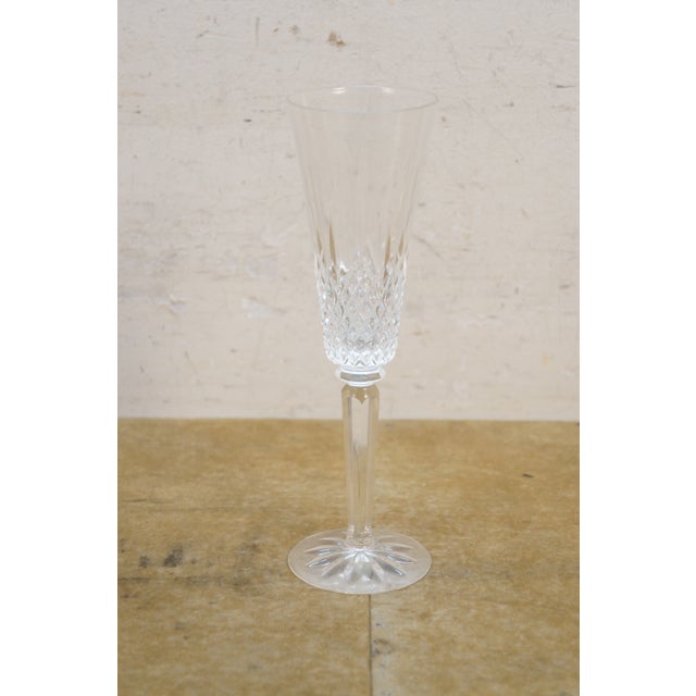 Late 20th Century Late 20th Century Lenox Masterpiece Diamond Cut Crystal Wine & Champagne Stemware Glasses - Set of 8 For Sale - Image 5 of 16