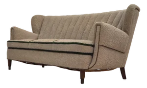 Danish 3 Seater Cotton-Wool Sofa, 1960s