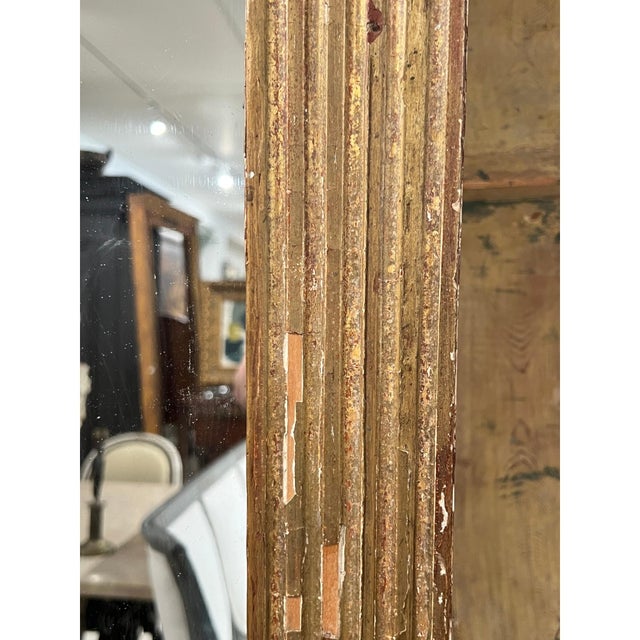 19th Century 19th Century French Louis XVI Giltwood Mirror For Sale - Image 5 of 5