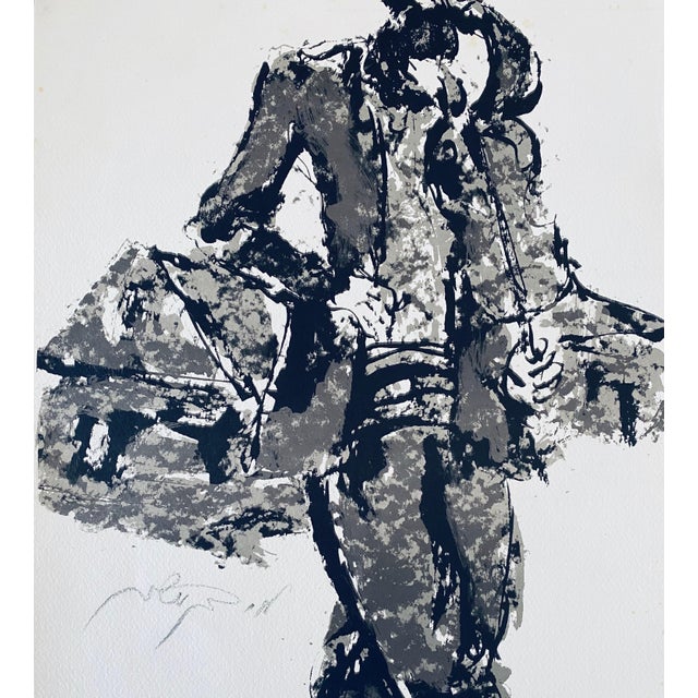 Moshe Bernstein, Polish Israeli Artist Expressionist Hand Signed Lithograph For Sale - Image 4 of 7