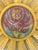 1970s Small Sunburst Framed Dark Abstract Floral Painting For Sale - Image 4 of 5