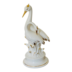 Fabulous Mid 20 Th C Italian Ceramic Sculpture Two Herons