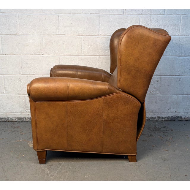 Late 20th Century Wing-Backed Reclining Lounge Chair For Sale - Image 4 of 14