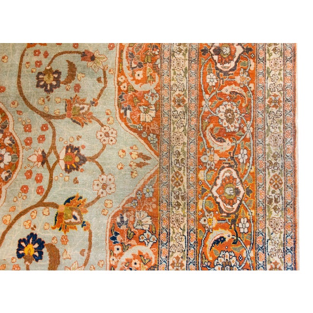 1900 - 1909 Early 20th Century Persian Hadji Jallili Tabriz Rug For Sale - Image 5 of 15