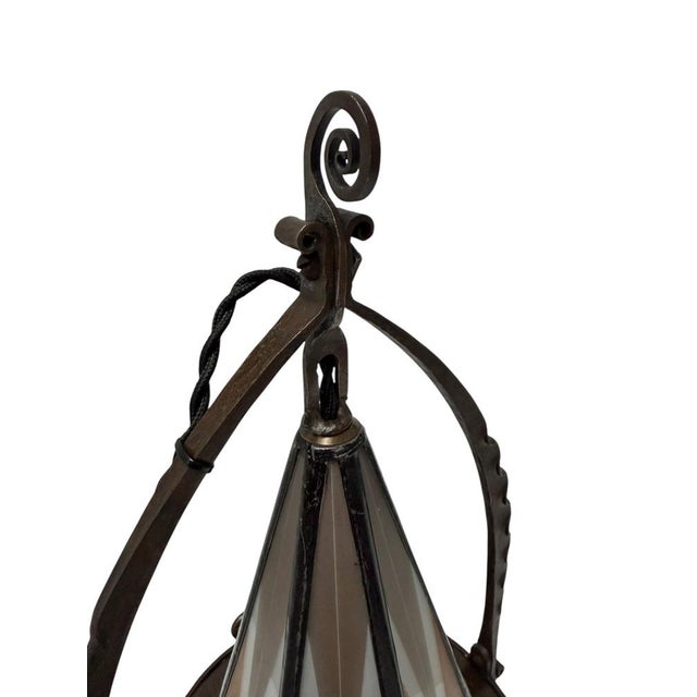 Art Deco Amsterdam School Table Lamp by Amsterdamsche Kunstsmederij, 1920s For Sale - Image 6 of 12