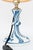 Blue Table Lamp with Fabric Shade from Meissen Porcelain, Germany, 1950s For Sale - Image 8 of 16