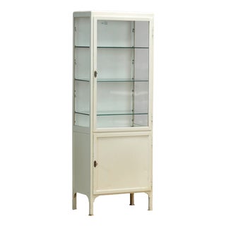 Vintage Medical Cabinet in Glass and Iron, 1970s For Sale