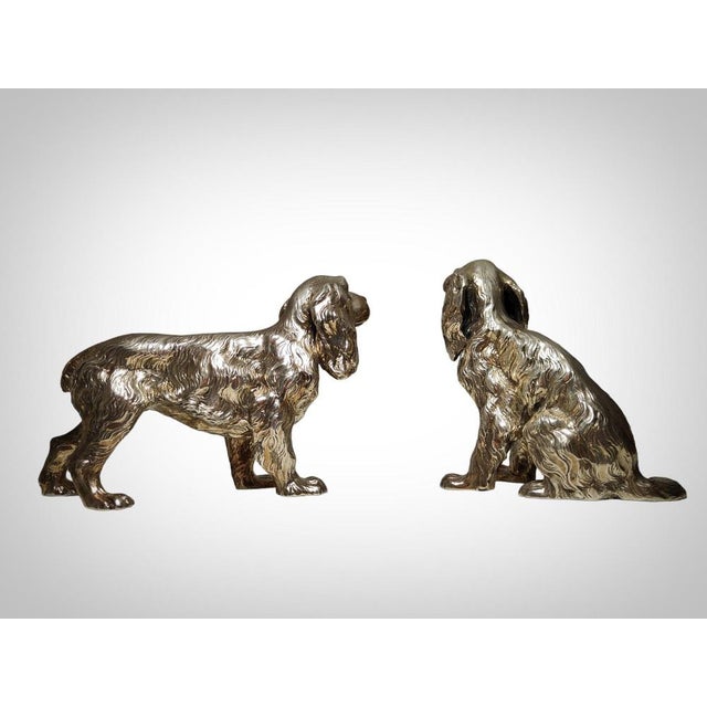 Italian Silver Cocker Spaniel Dogs, 1980s, Set of 2 For Sale - Image 12 of 17