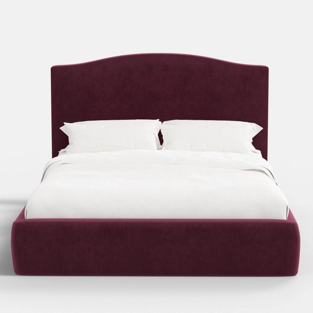 This fully upholstered platform bed has a unique round shape, allowing you to chart a course for a bedroom retreat that is...