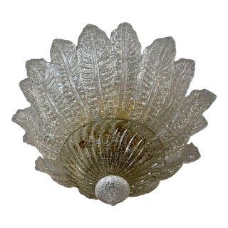 1960s Barovier Murano Leaf Shaped Chandelier For Sale